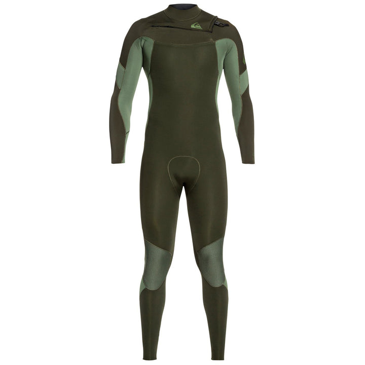 Quiksilver 4/3 Syncro Chest Zip GBS Wetsuit Dark Ivy/ Shade Olive