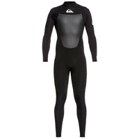Quiksilver 4/3 Syncro Back Zip GBS Wetsuit Black/White::Black/White