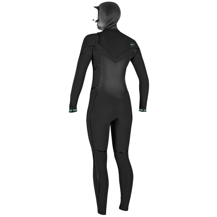 O'Neill 5.5/4+ Psycho Tech Chest Zip Hooded Wetsuit - Women's Black/Black