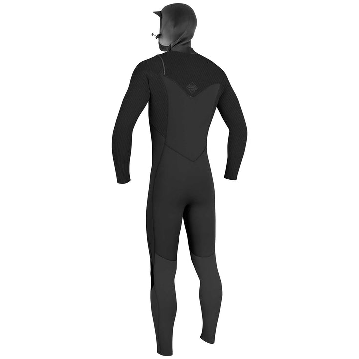 O'Neill 4/3+ Hyperfreak Chest Zip Hooded Wetsuit Black/Black