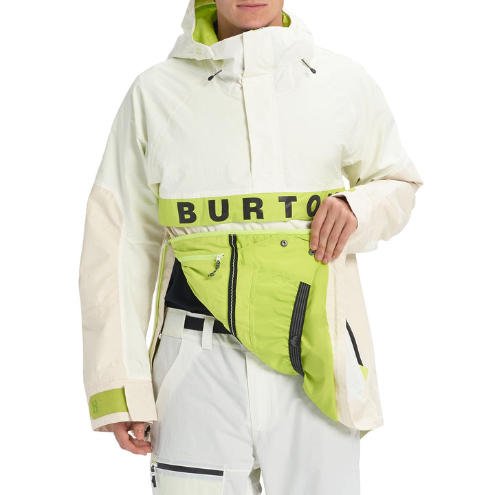 Burton Frostner Anorak Stout White/Almond Milk Ripstop/Tender Shoots