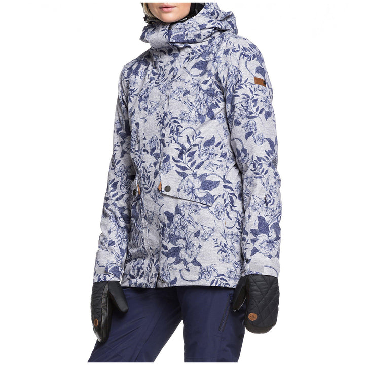 Roxy Glade Printed GORE-TEX 2L Jacket - Women's Heather Grey Botanical Flowers