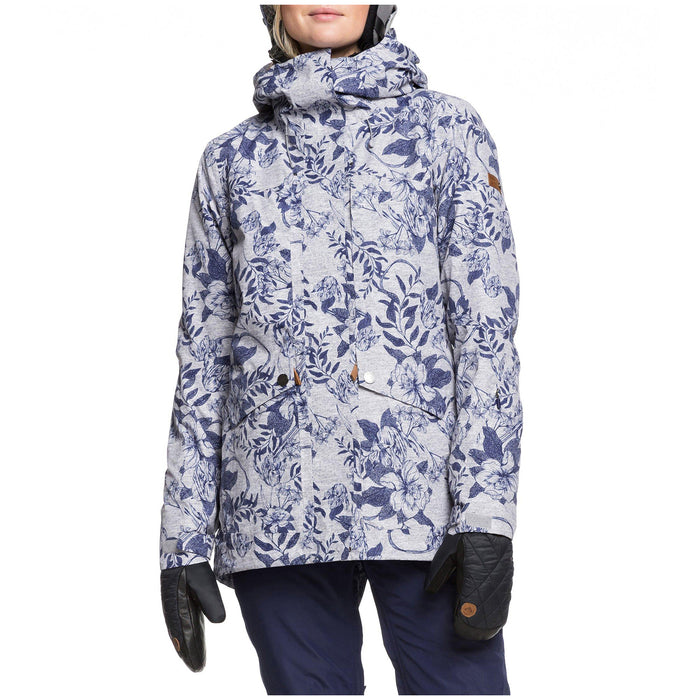 Roxy Glade Printed GORE-TEX 2L Jacket - Women's Heather Grey Botanical Flowers