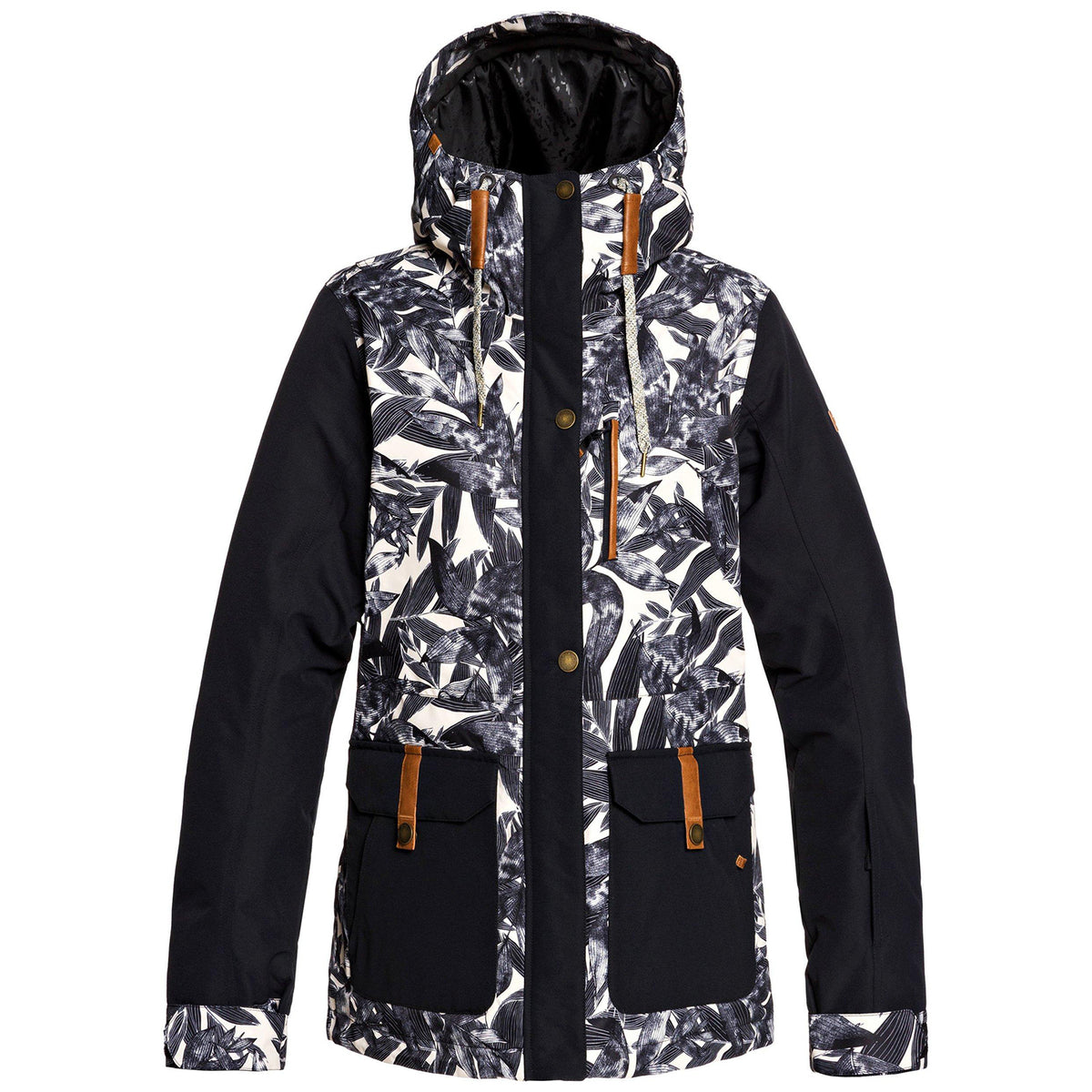 Roxy Andie Jacket - Women's Oyster Gray Hawaiian Palm Leaf