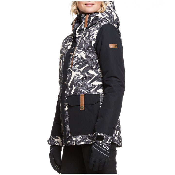 Roxy Andie Jacket - Women's Oyster Gray Hawaiian Palm Leaf