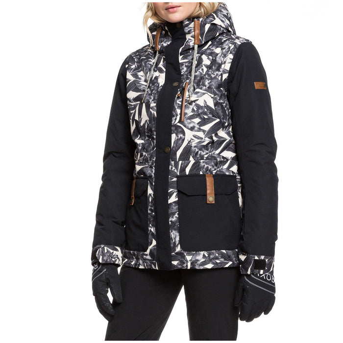 Roxy Andie Jacket - Women's Oyster Gray Hawaiian Palm Leaf