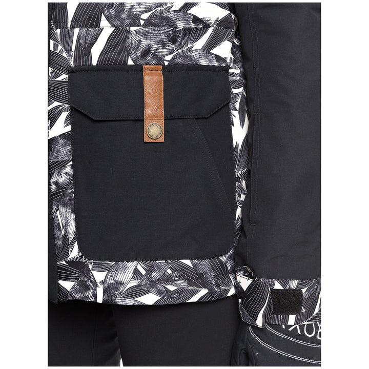 Roxy Andie Jacket - Women's Oyster Gray Hawaiian Palm Leaf