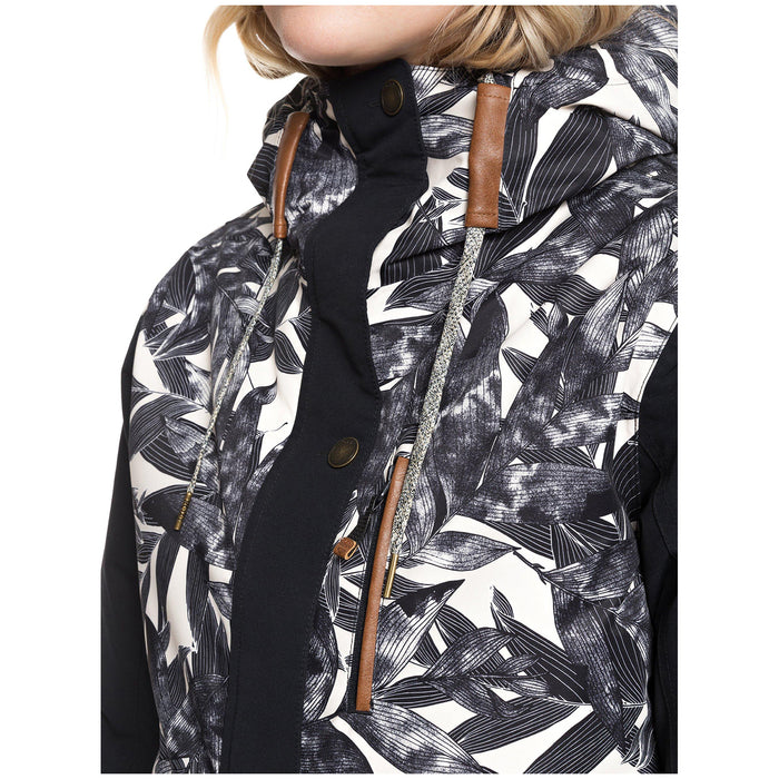 Roxy Andie Jacket - Women's Oyster Gray Hawaiian Palm Leaf