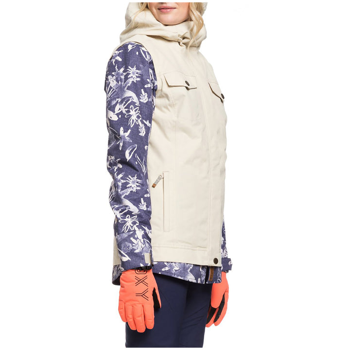Roxy Cedar Jacket - Women's Mid Denim Bleached Flowers
