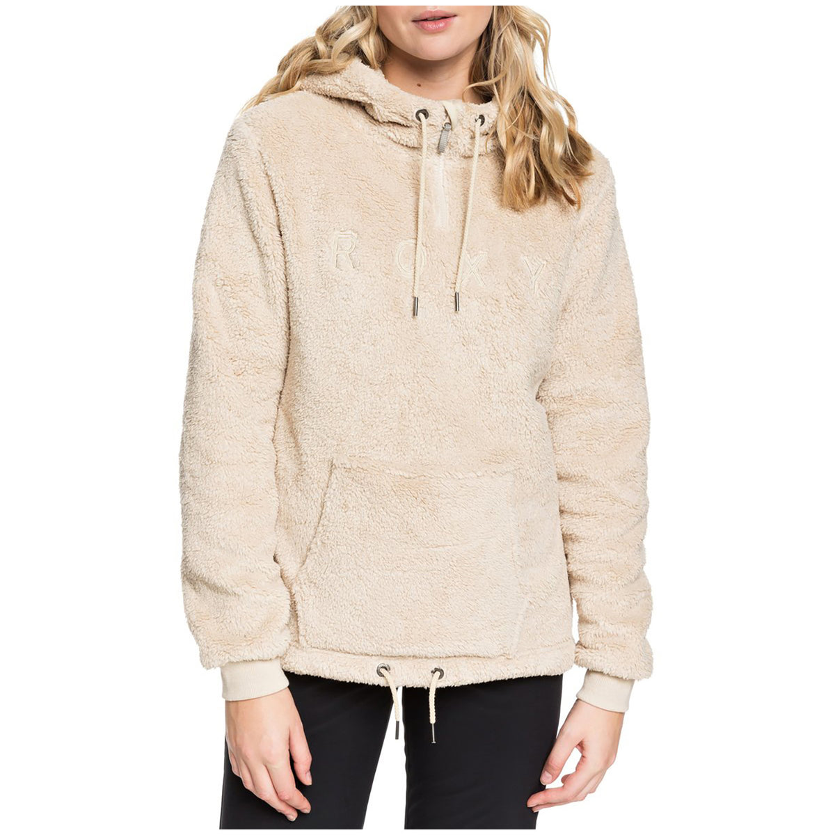 Roxy Pluma Sherpa Hoodie- Women's Oyster Gray
