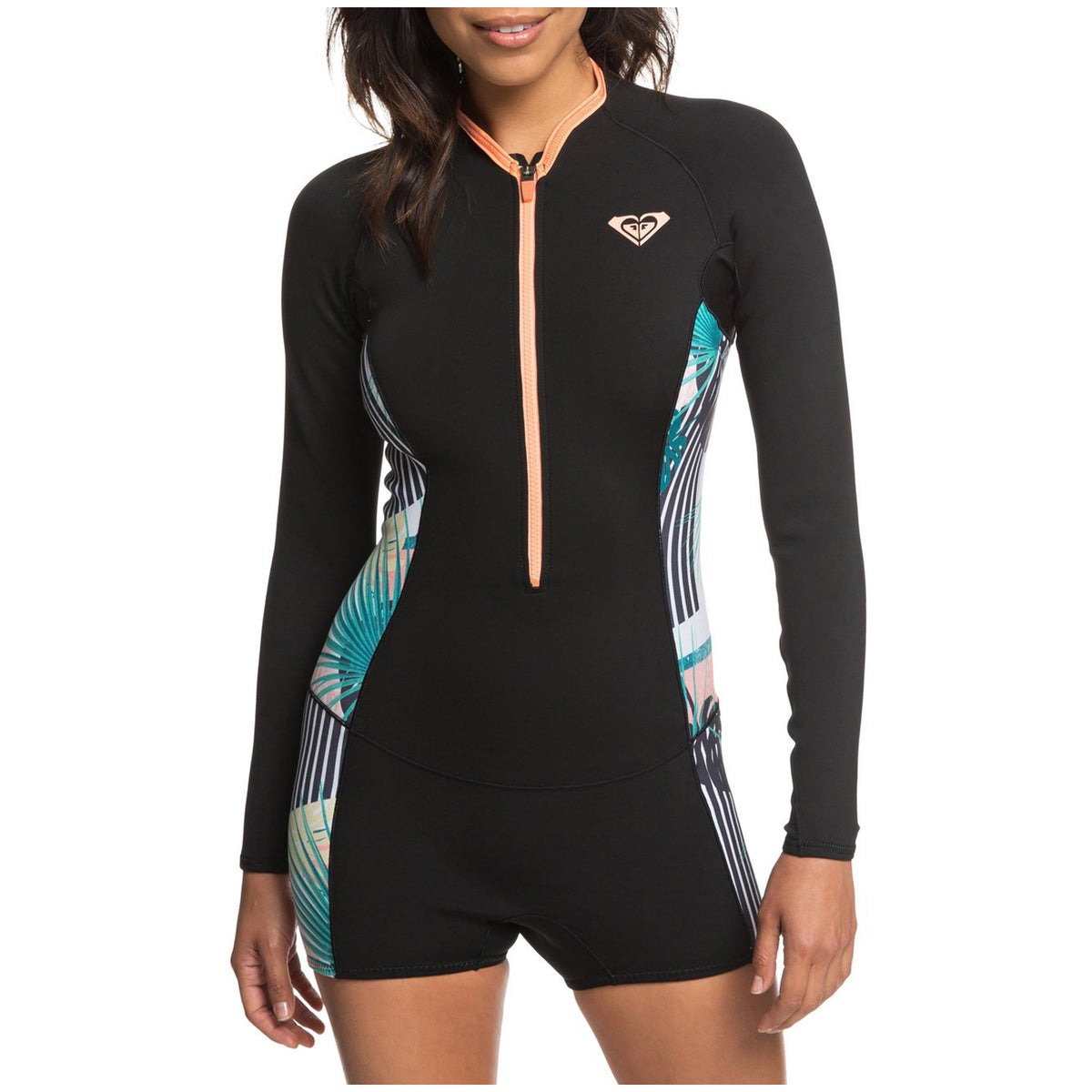 Roxy 1.5mm Pop Surf Front Zip Long Sleeve Springsuit - Women's Black