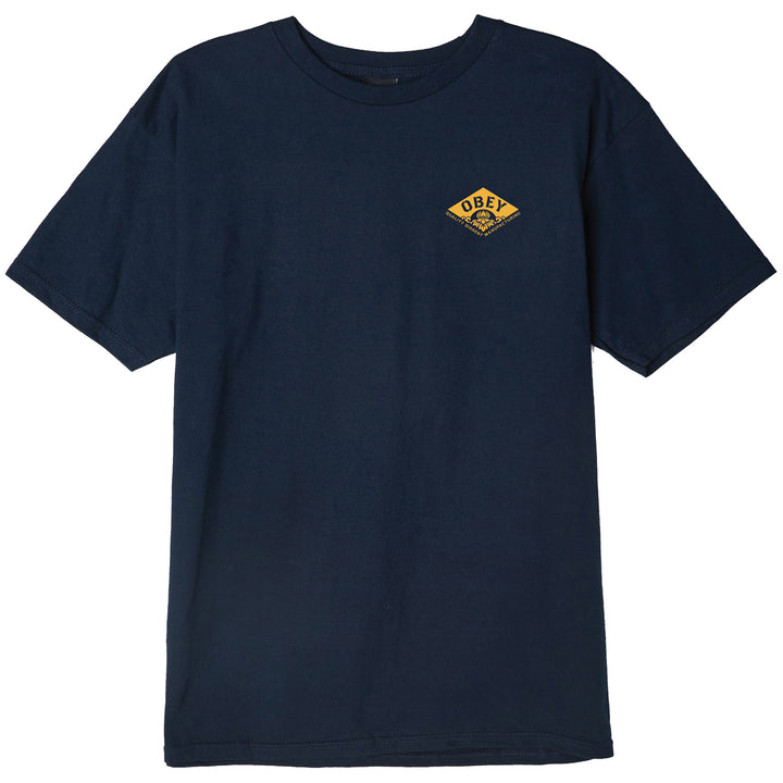 Obey Clothing Lotus Diamond T-Shirt Navy