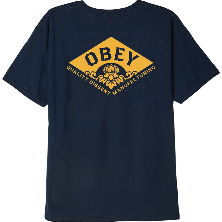 Obey Clothing Lotus Diamond T-Shirt Navy