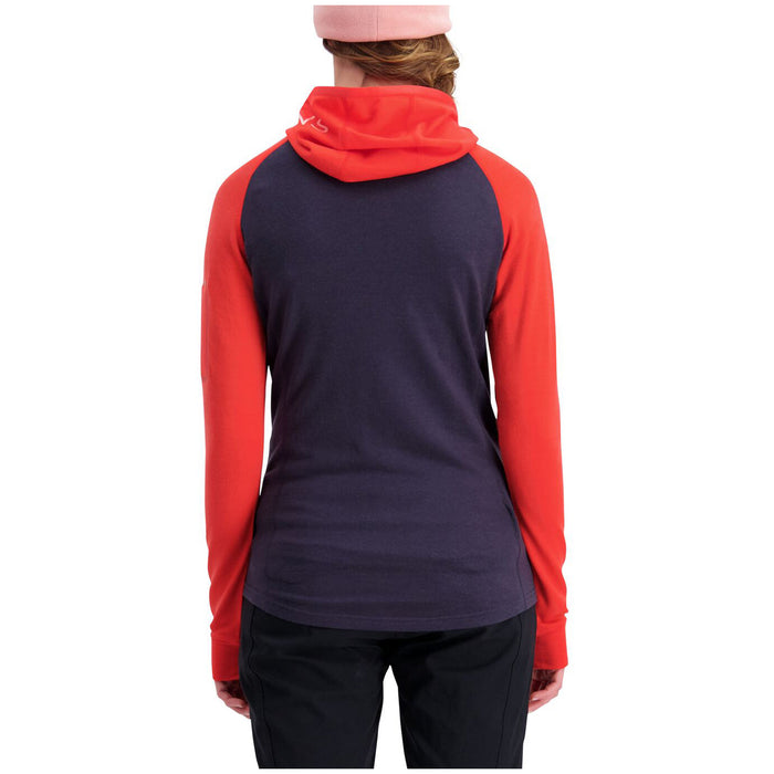 MONS ROYALE Ascend Midi Full Zip Hoodie - Women's 9 Iron/Poppy/Rosewater