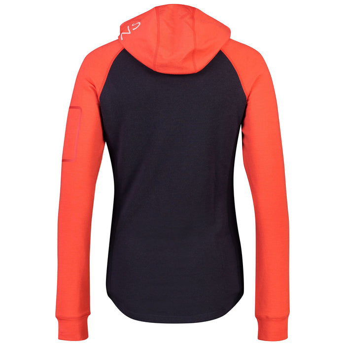 MONS ROYALE Ascend Midi Full Zip Hoodie - Women's 9 Iron/Poppy/Rosewater