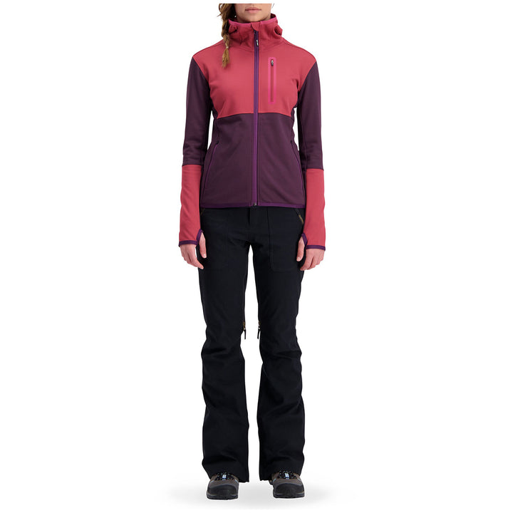 MONS ROYALE Approach Tech Mid Hoodie - Women's Eggplant/Rosewood