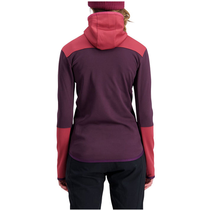 MONS ROYALE Approach Tech Mid Hoodie - Women's Eggplant/Rosewood
