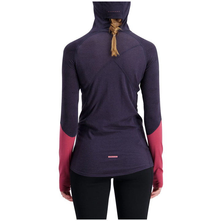 MONS ROYALE Bella Tech Flex Hood - Women's 9 Iron Micro/Rosewood