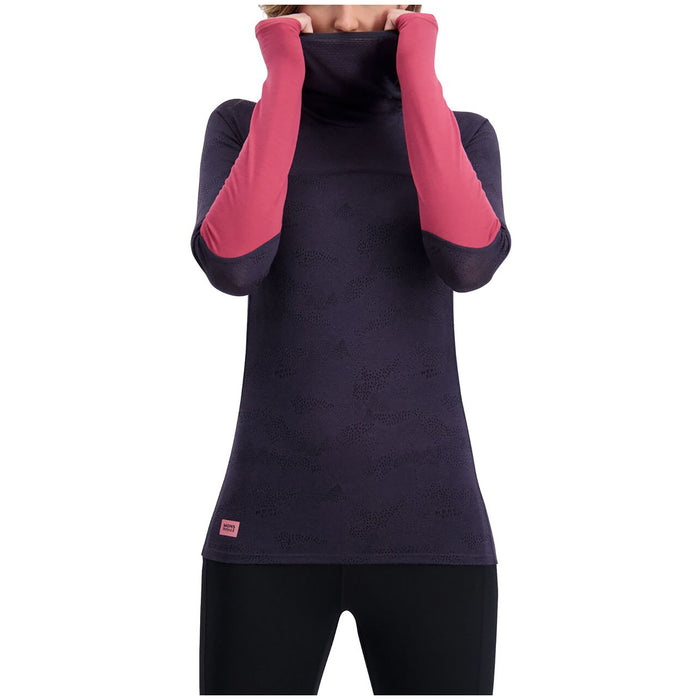 MONS ROYALE Bella Tech Flex Hood - Women's 9 Iron Micro/Rosewood
