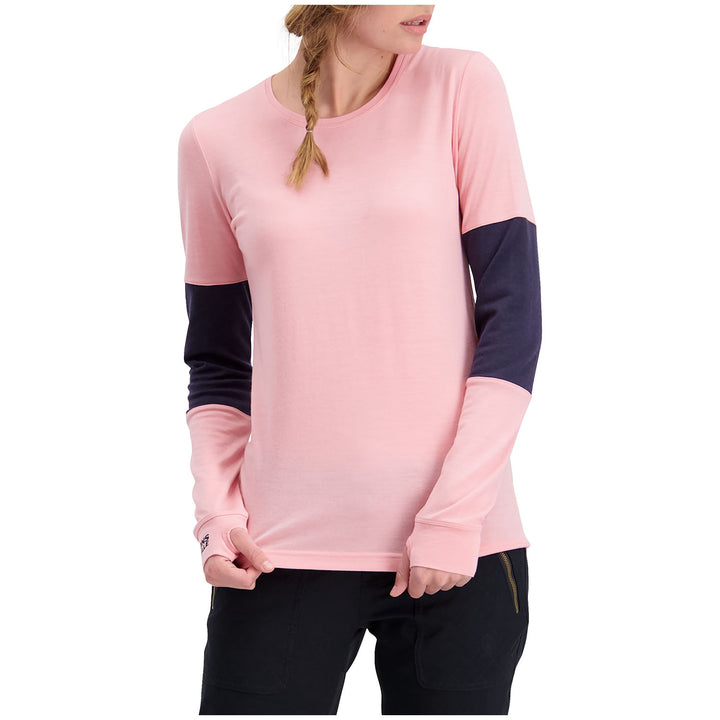 MONS ROYALE Cornice Long Sleeve Top - Women's Rosewater/9 Iron