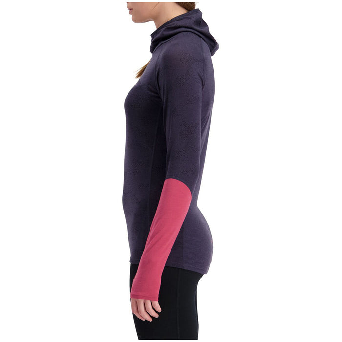 MONS ROYALE Bella Tech Flex Hood - Women's 9 Iron Micro/Rosewood