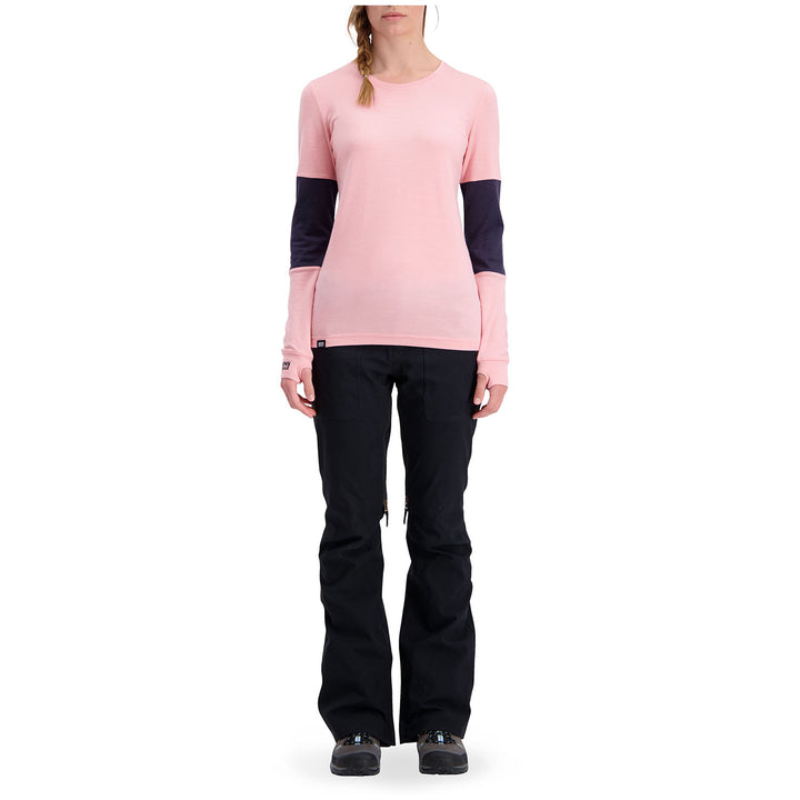 MONS ROYALE Cornice Long Sleeve Top - Women's Rosewater/9 Iron