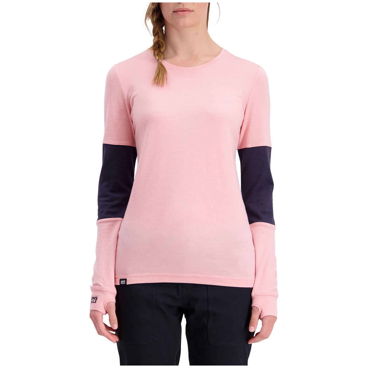 MONS ROYALE Cornice Long Sleeve Top - Women's Rosewater/9 Iron