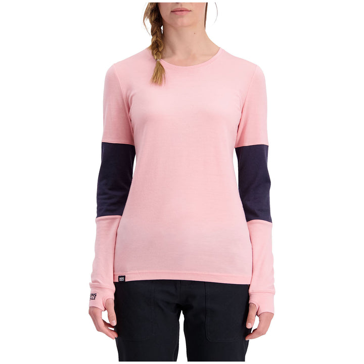 MONS ROYALE Cornice Long Sleeve Top - Women's Rosewater/9 Iron