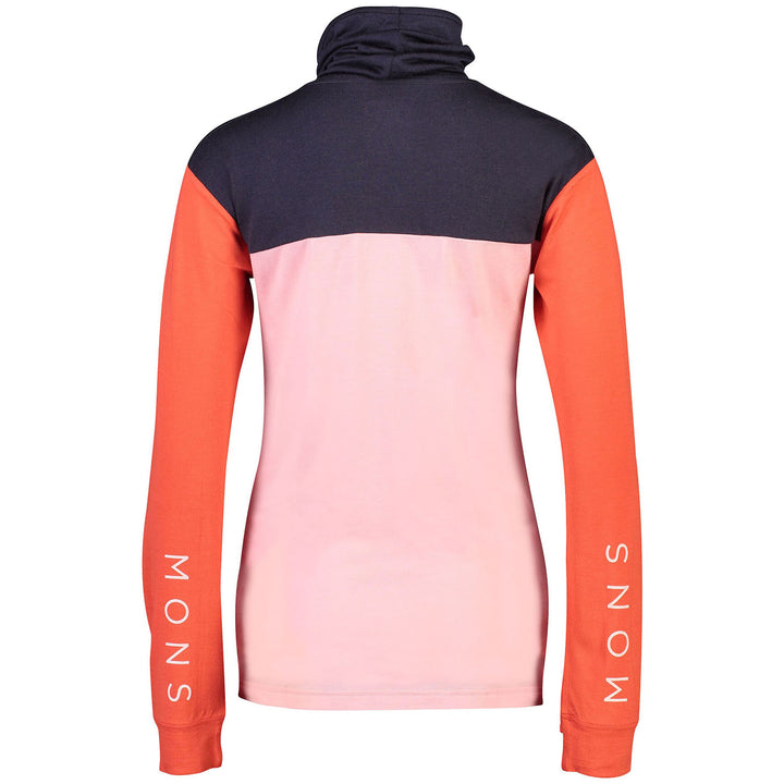 MONS ROYALE Yotei BF High Neck Top - Women's 9 Iron/Poppy/Rosewater