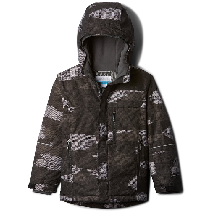 Columbia Mighty Mogul Jacket - Boys' Black Brushed Camo Texture/Grill