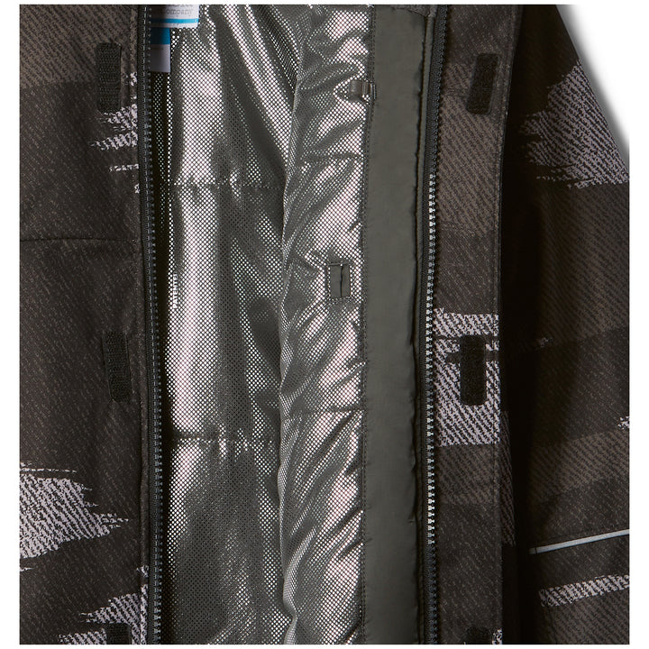 Columbia Mighty Mogul Jacket - Boys' Black Brushed Camo Texture/Grill