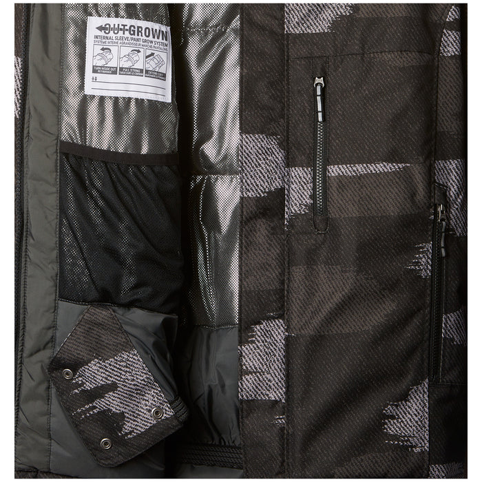 Columbia Mighty Mogul Jacket - Boys' Black Brushed Camo Texture/Grill