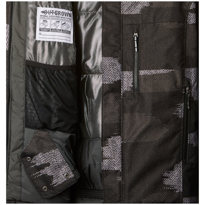 Columbia Mighty Mogul Jacket - Boys' Black Brushed Camo Texture/Grill