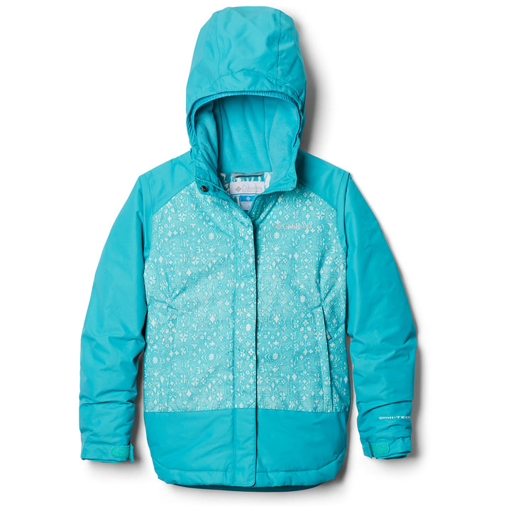 Columbia Mighty Mogul Jacket - Girls' Geyser Hieroglyph Floral Print/Geyser