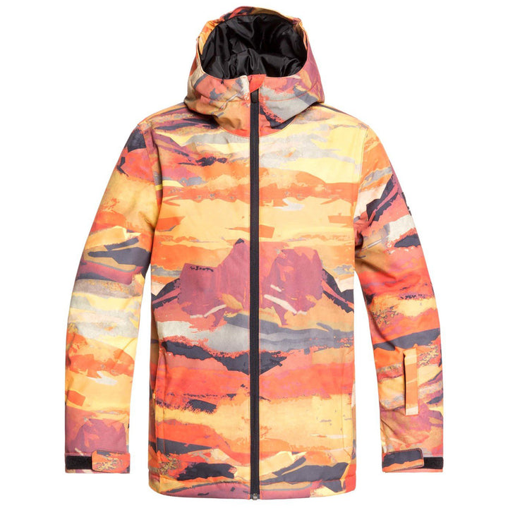Quiksilver Mission Printed Jacket - Boys' Barn Red Matte Painting