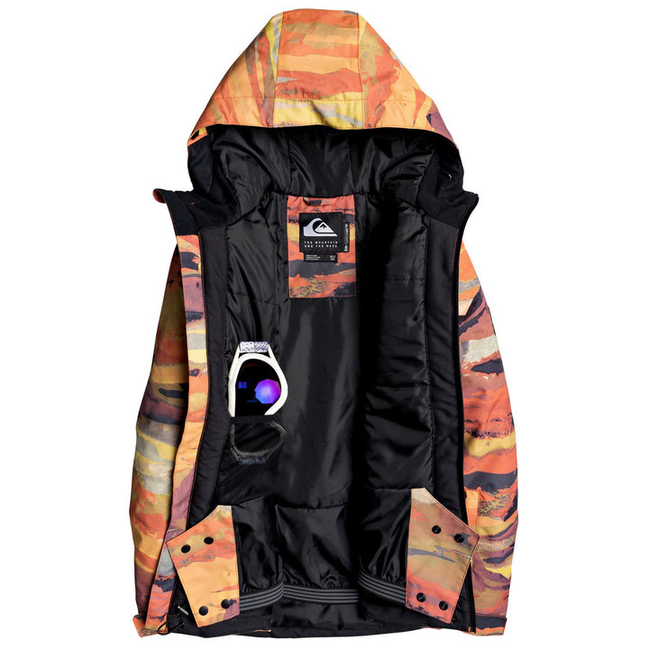 Quiksilver Mission Printed Jacket - Boys' Barn Red Matte Painting