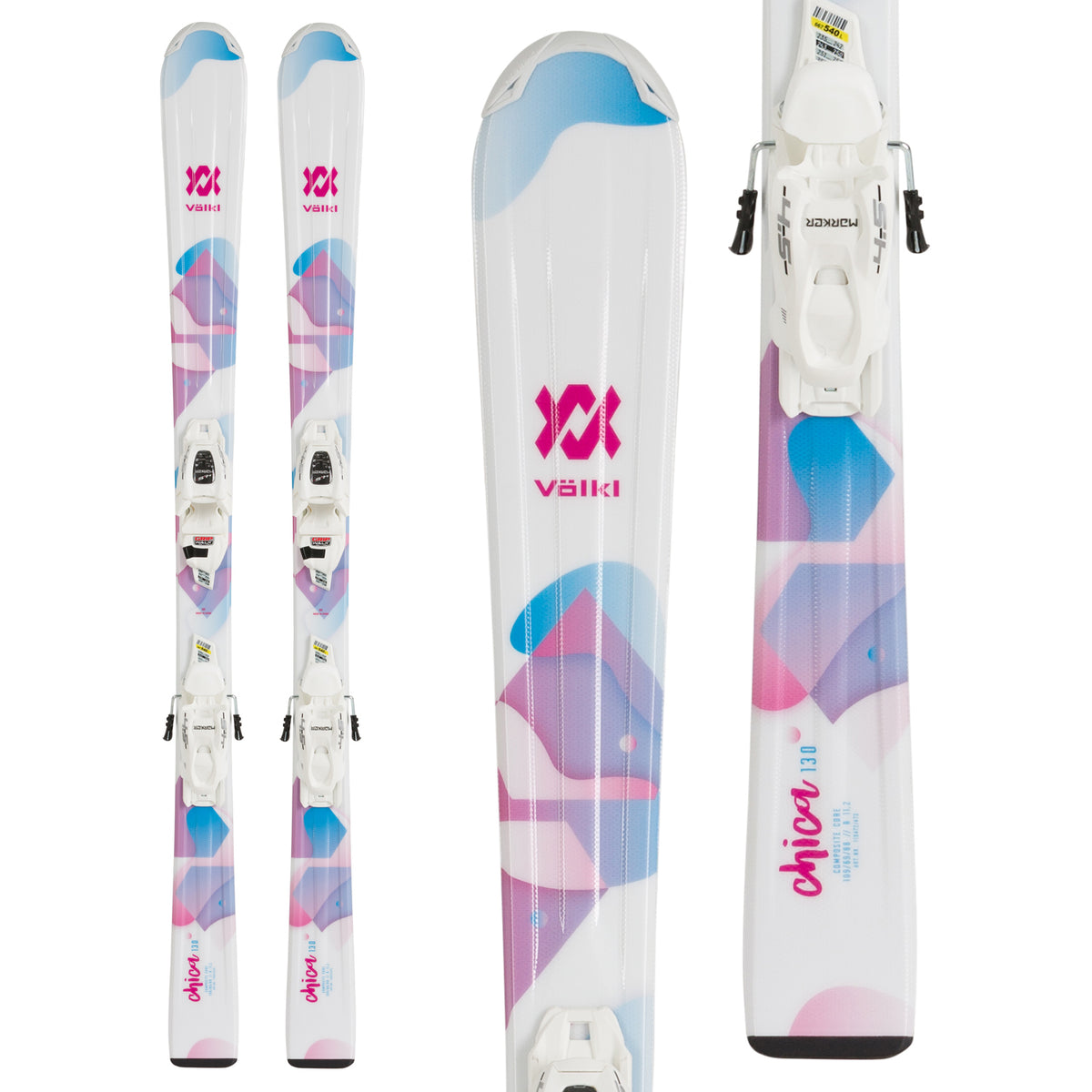 Völkl Chica + 4.5 Vmotion Jr Bindings - Big Girls' 2020