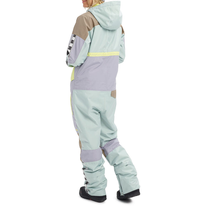 Burton Loyle One Piece Suit - Women's Aqua Gray/Lilac Gray/Timber Wolf/Sunny Lime