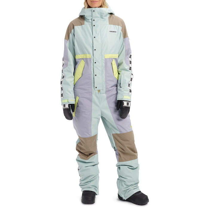 Burton Loyle One Piece Suit - Women's Aqua Gray/Lilac Gray/Timber Wolf/Sunny Lime