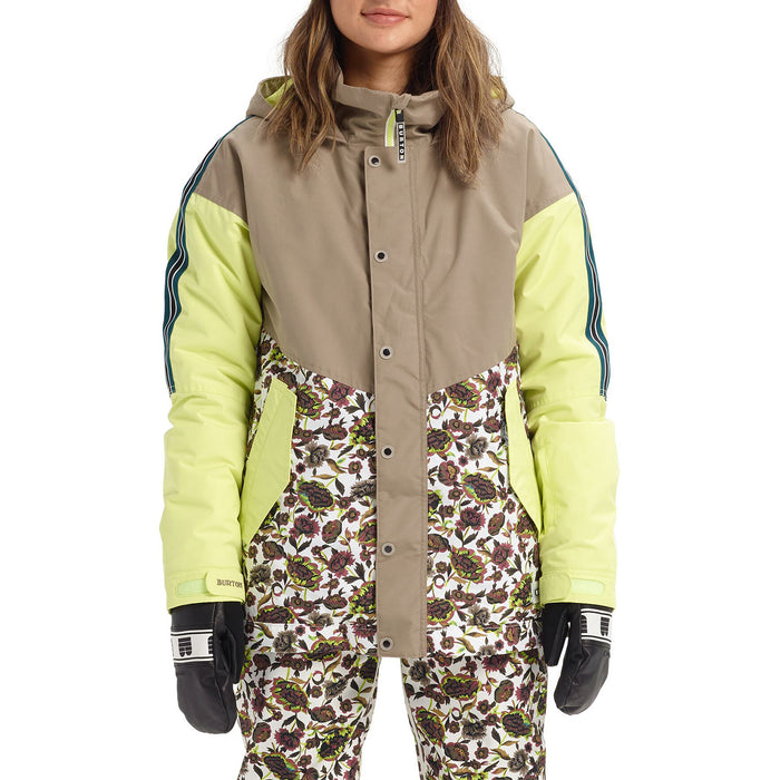 Burton Loyle Parka - Women's Timber Wolf/Sunny Lime/Whit Floral
