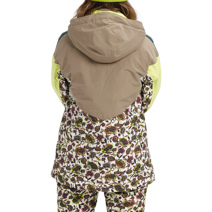 Burton Loyle Parka - Women's Timber Wolf/Sunny Lime/Whit Floral