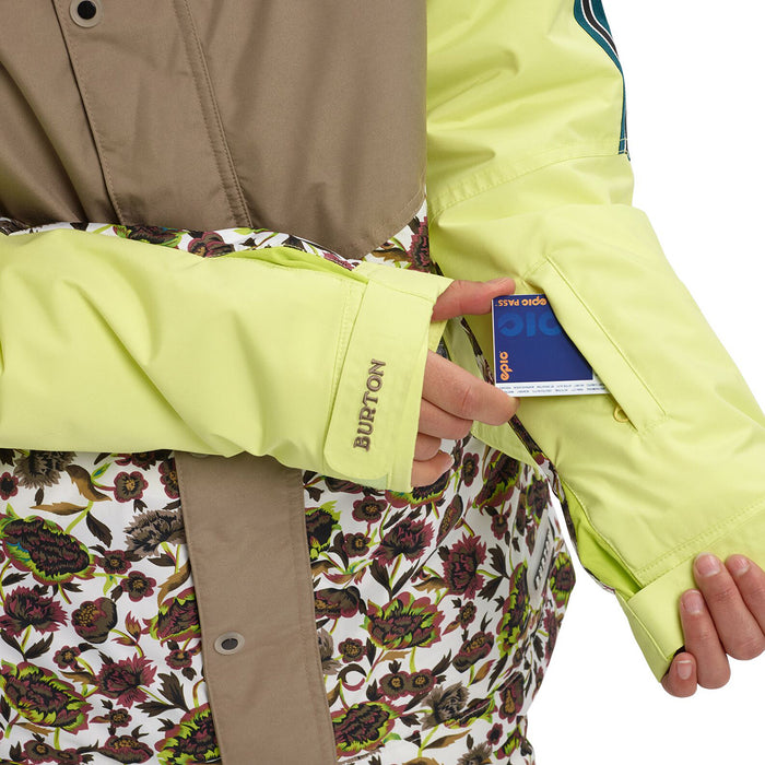 Burton Loyle Parka - Women's Timber Wolf/Sunny Lime/Whit Floral