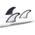 FCS II Pyzel PC Medium Tri Fin Set