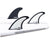 FCS II Pyzel PC Large Tri Fin Set