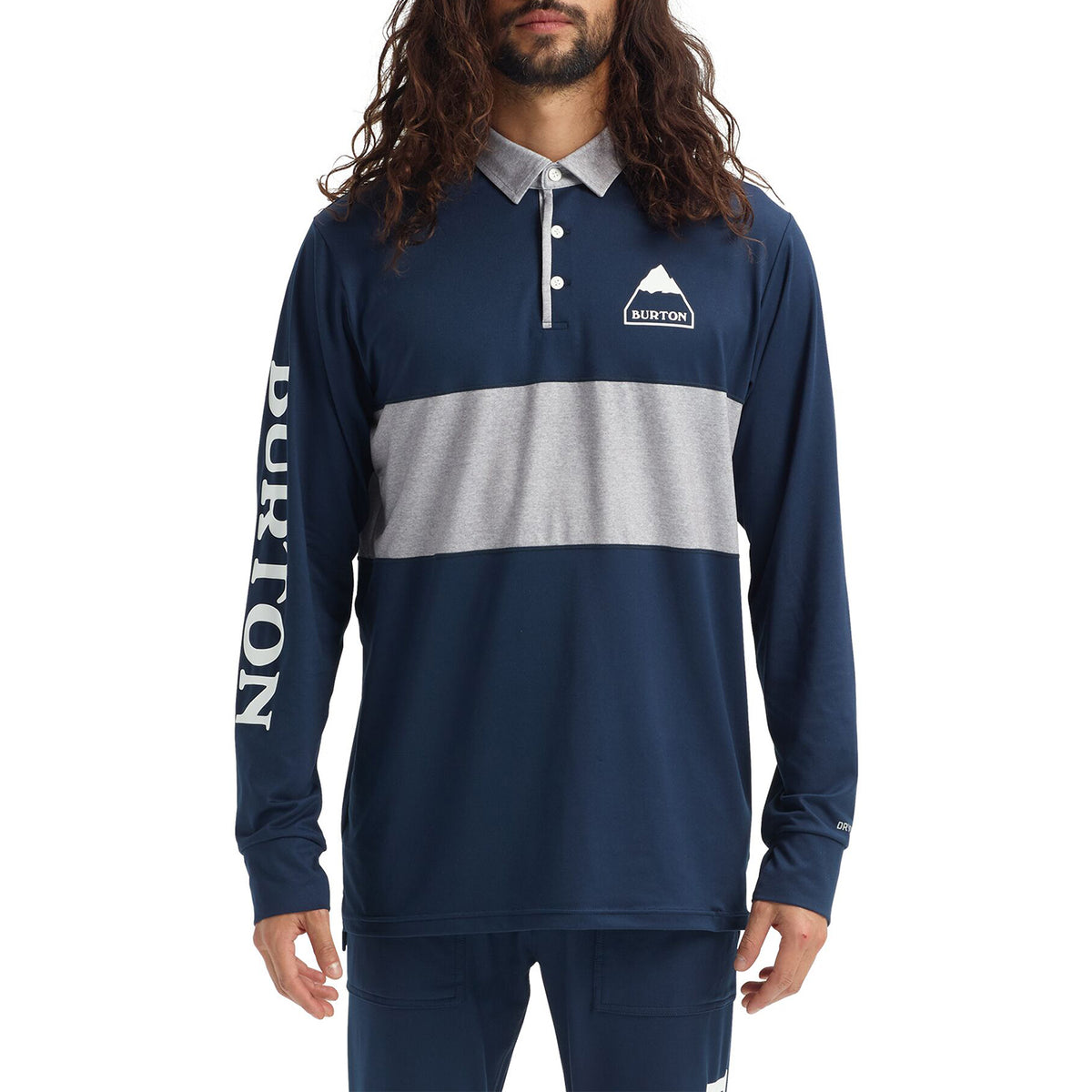 Burton Midweight Rugby Shirt Dress Blue