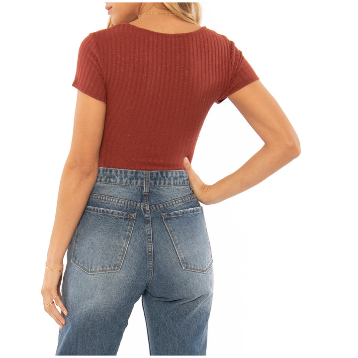 Amuse Society Simone Knit Bodysuit - Women's Fig