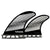 Futures Legacy F4 Small Quad Fin Set Gray/Black