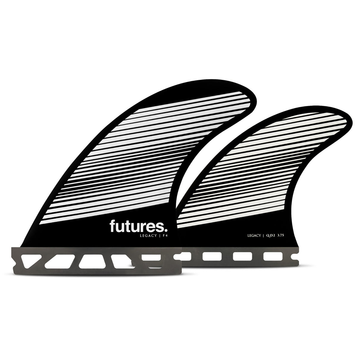 Futures Legacy F4 Small Quad Fin Set Gray/Black