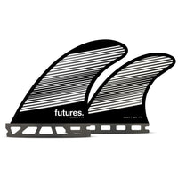 Futures Legacy F4 Small Quad Fin Set Gray/Black::Gray/Black