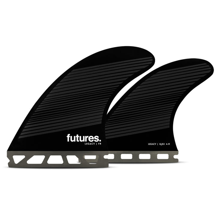 Futures Legacy F8 Large Quad Fin Set Gray/Black